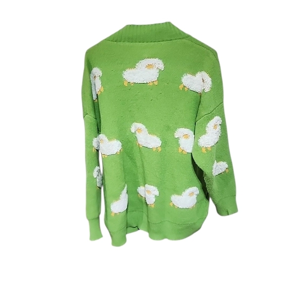 Womens Oversized Sheep Embriodered Cardigan. Size Small - Picture 3 of 7